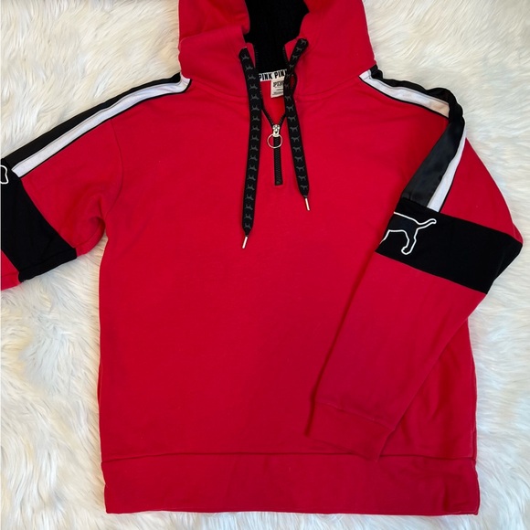 RARE Victoria's Secret Pink Dog 1/4 Zip Hoodie - Picture 2 of 5